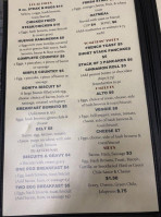 Alto Cafe menu