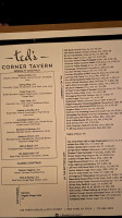 Ted's Corner Tavern menu