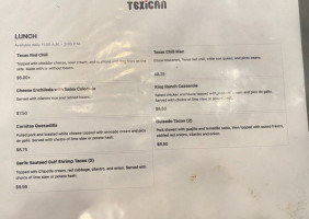 Texican menu