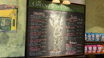 The Green Bean Cafe menu