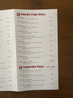 Sushi Kinoya menu