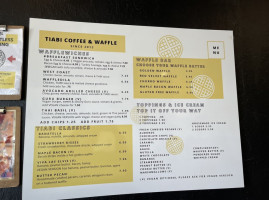 Tiabi Waffle Coffee menu