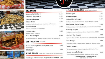 Tj's And Grill menu