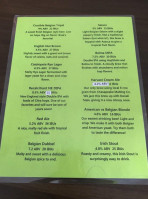 Alecraft Brewery menu