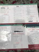 Wall St Pizza menu