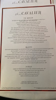 The Cavalier menu