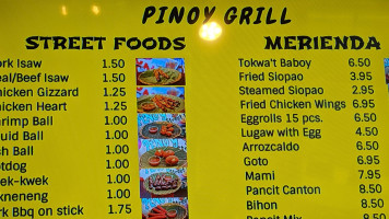 Pinoy Grill Authentic Filipino Street Foods menu
