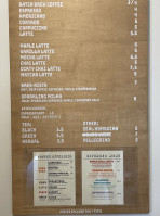 Milka Coffee Roasters menu