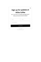 Milka Coffee Roasters menu