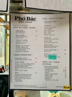 Pho Bac Súp Shop menu
