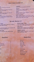 The Bootlegger Bistro menu