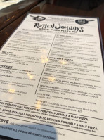 Rotten Johnny's Wood-fired Pizza Pie menu