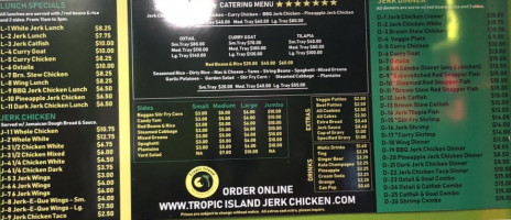 Tropic Island Jerk Chicken menu
