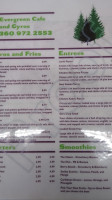 Evergreen Cafe And Gyro menu