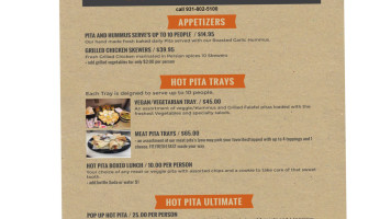 Hot Pita menu