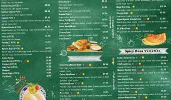 Sri Balaji Caffe menu