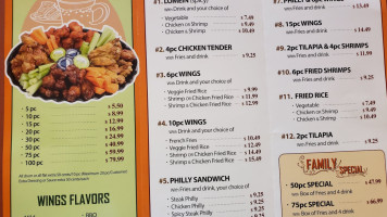 Wings And Philly menu