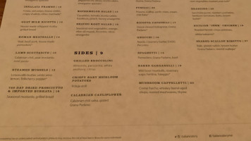 Italian Eatery menu