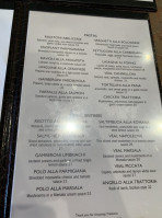Trattoria Italiano menu