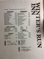 Winters Run Inn Inc menu