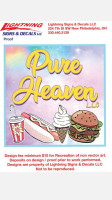 Pure Heaven menu