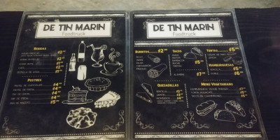 De Tin Marin Foodtruck menu