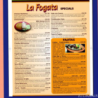 La Fogata Mexican Grill-arcadia La menu