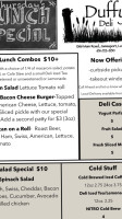 Duffy 's Deli menu