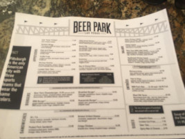 Beer Park menu