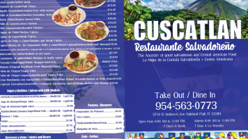 Cuscatlan menu
