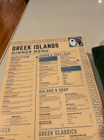 Greek Islands menu