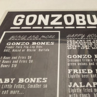 Gonzoburger menu