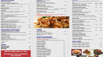 Gyro And Kebab House Needham menu