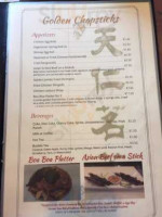 Golden Chopsticks menu