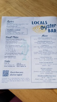 Locals Oyster menu