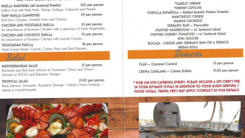 Paella Grill menu