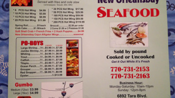 New Orleans Bay Seafood menu