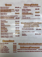 El Taco Tako Mexican Food menu