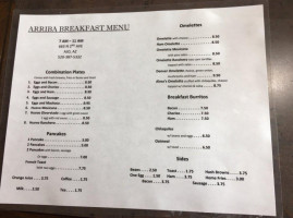 Arriba Mexican Food menu