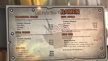 Wok 'n ' Bowl Ramen menu