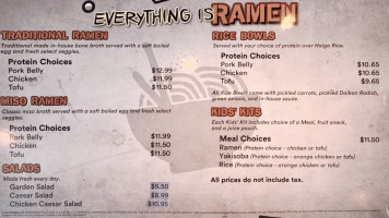Wok 'n ' Bowl Ramen menu