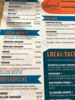 Local Taco menu