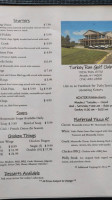 Turkey Run Golf Course menu