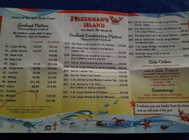 Fisherman's Island menu