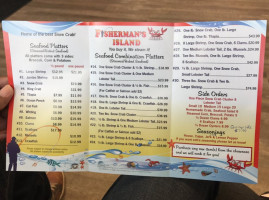 Fisherman's Island menu