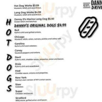 Danny's Drive-in menu