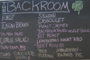 The Backroom food