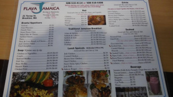 Flava Jamaica menu