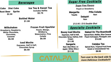 Catalpa menu