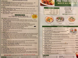 Pad Thai Kitchen menu